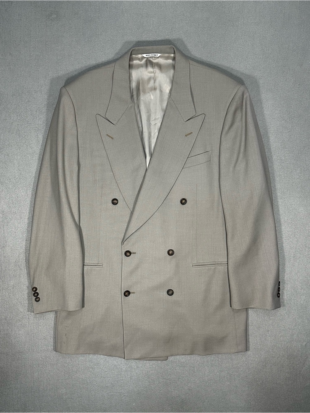 Canali Milano Made In Italy 54 EU 46R US Double Breasted Wool Blazer